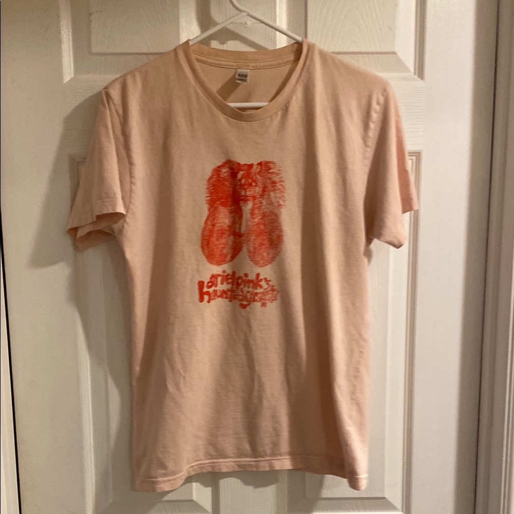 Ariel Pink Haunted Graffiti Pink Graphic T-Shirt M American Apparel